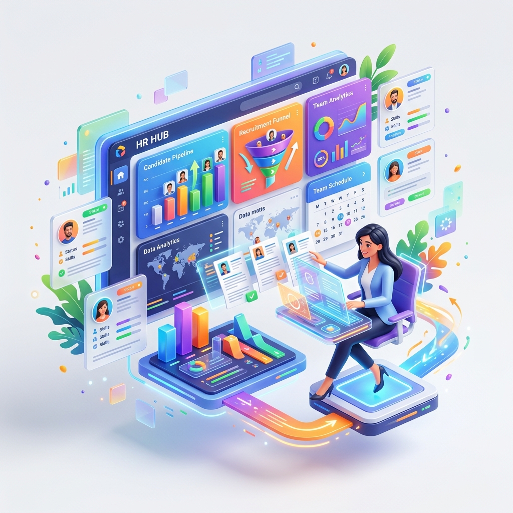 Ilustrasi Portal Rekrutmen Premium